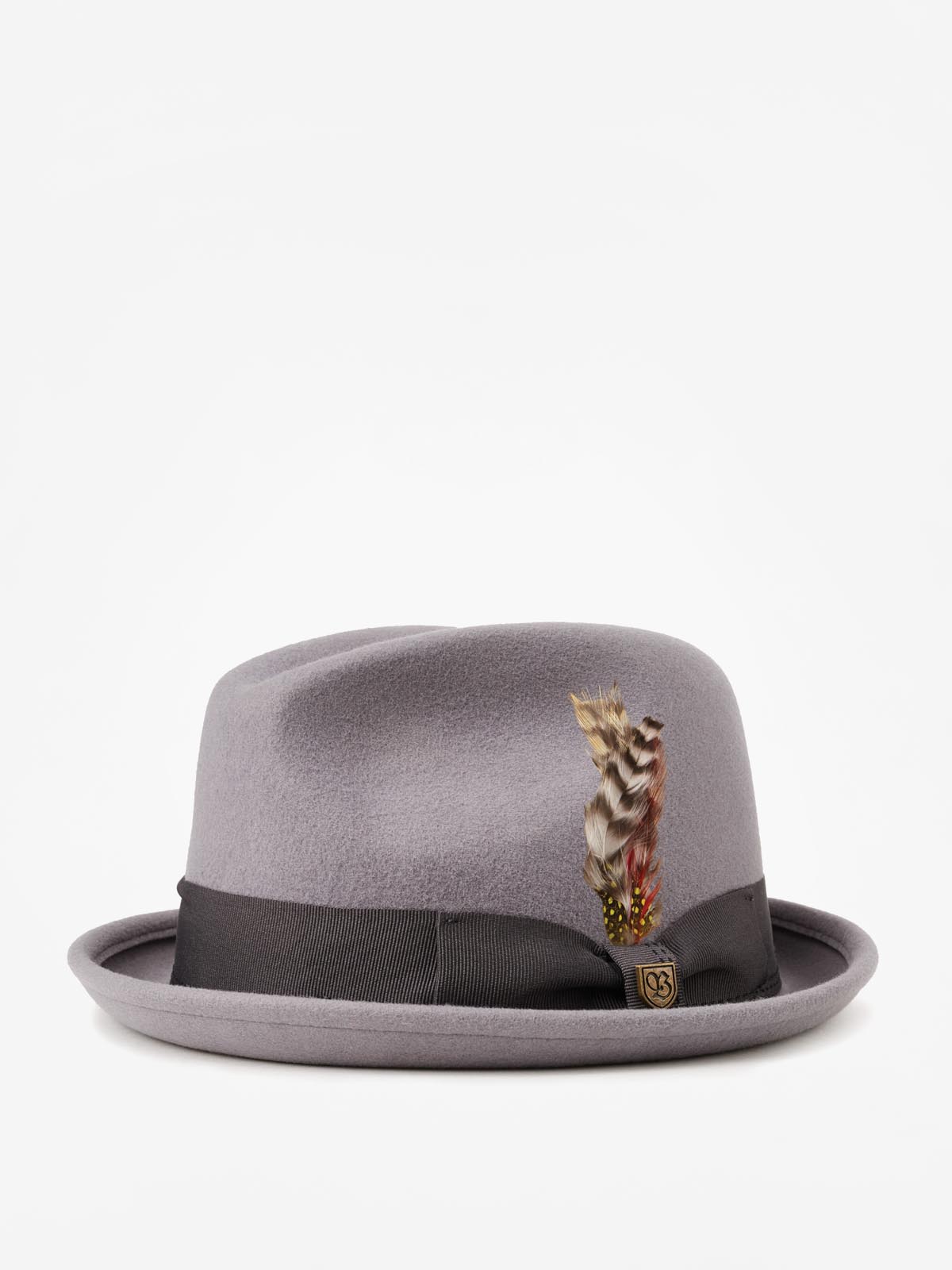 Brixton Gain Fedora Hat (light grey/charcoal)