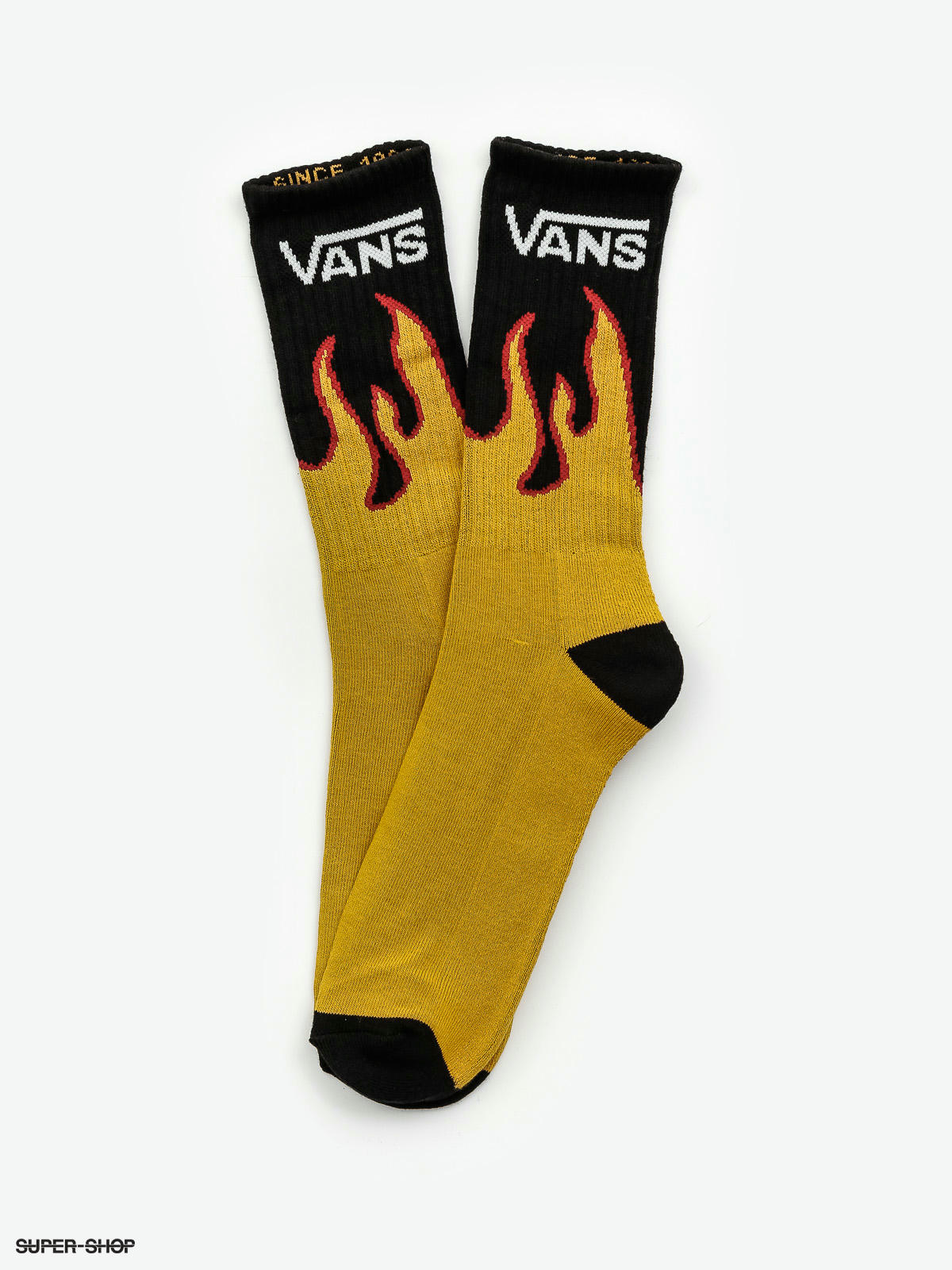 vans socks flame