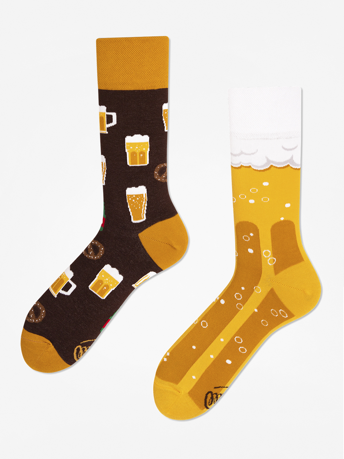 Many Mornings Craft Beer Socken (brown/gold)