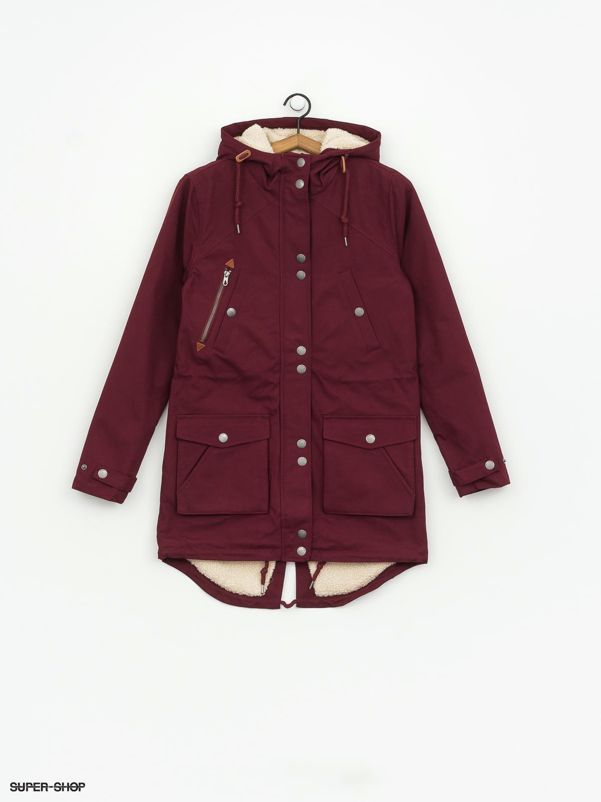 Volcom walk on sale by parka burgundy