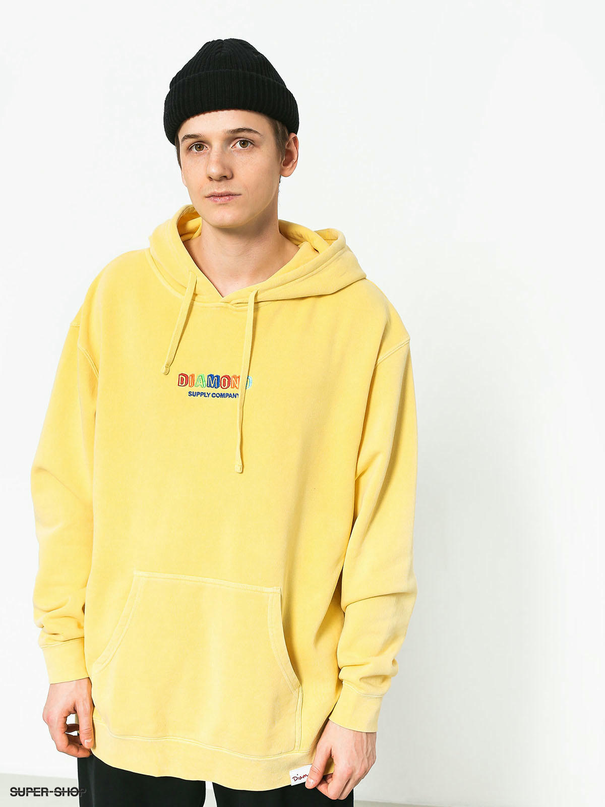 Yellow hot sale diamond hoodie