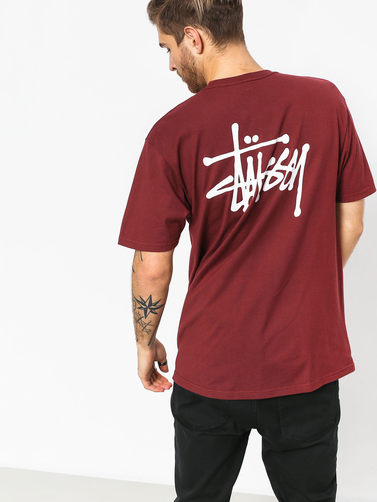 stussy red t shirt
