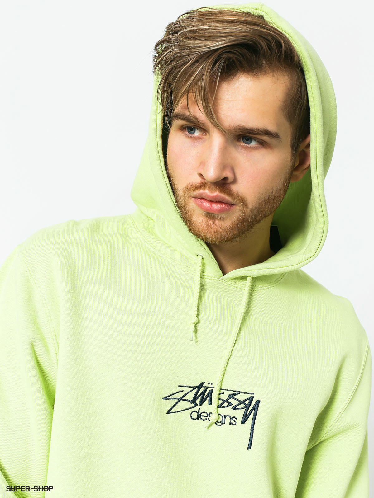 Stussy lime green online hoodie