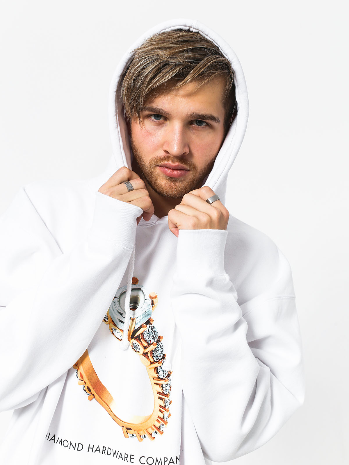 Diamond Supply Co. Hardware Ring HD Hoodie (white)