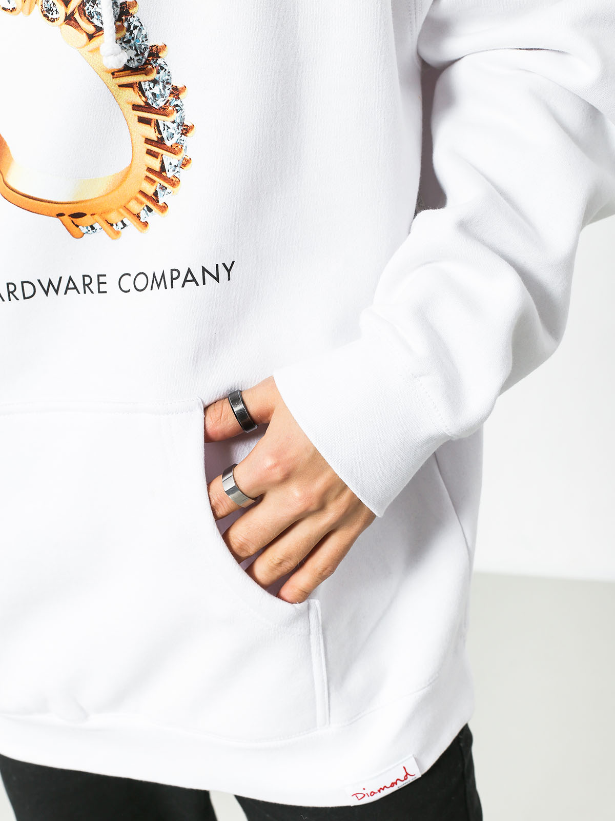 Diamond Supply Co. Hardware Ring HD Hoodie (white)