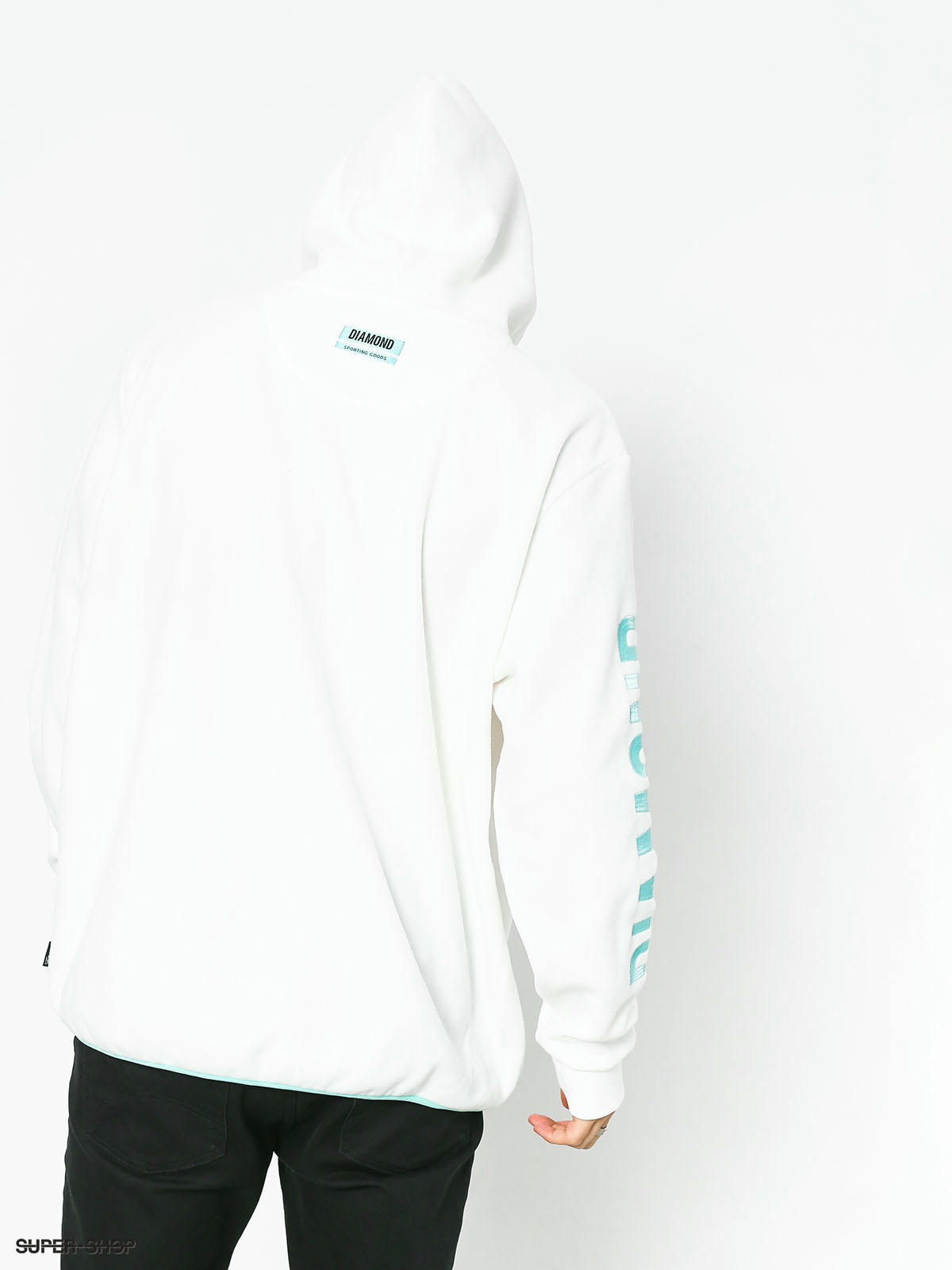 diamond supply white hoodie