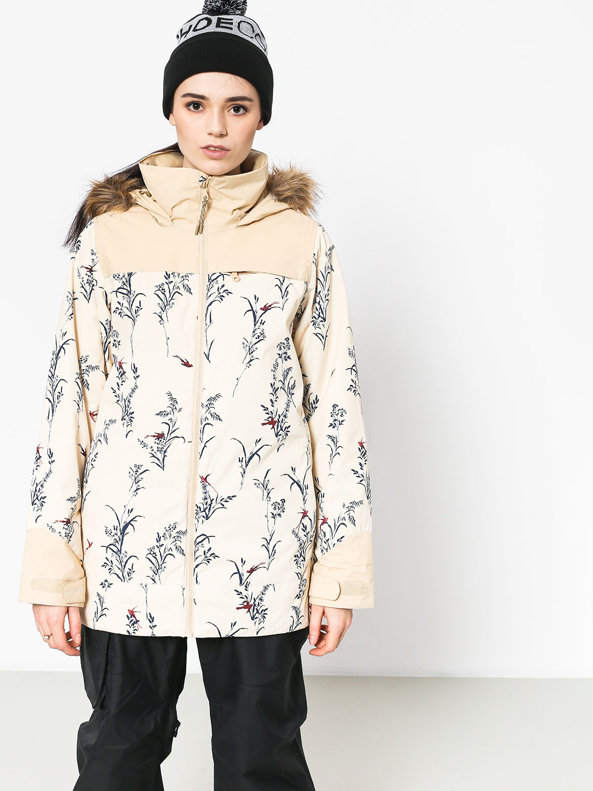 Womens Burton Snowboard jacket Lelah (cnvsbd/pebble)