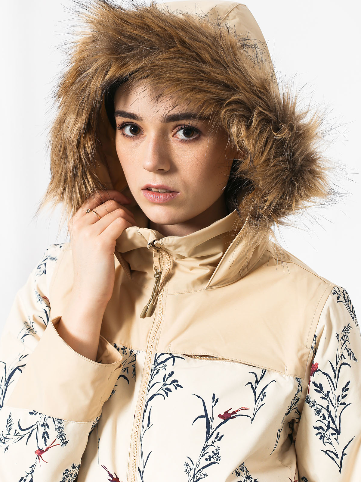 Womens Burton Snowboard jacket Lelah (cnvsbd/pebble)