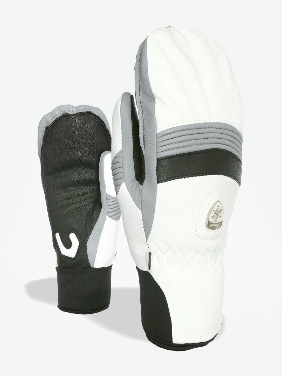 Level Off Piste Leather Mitt Gloves Wmn (white)