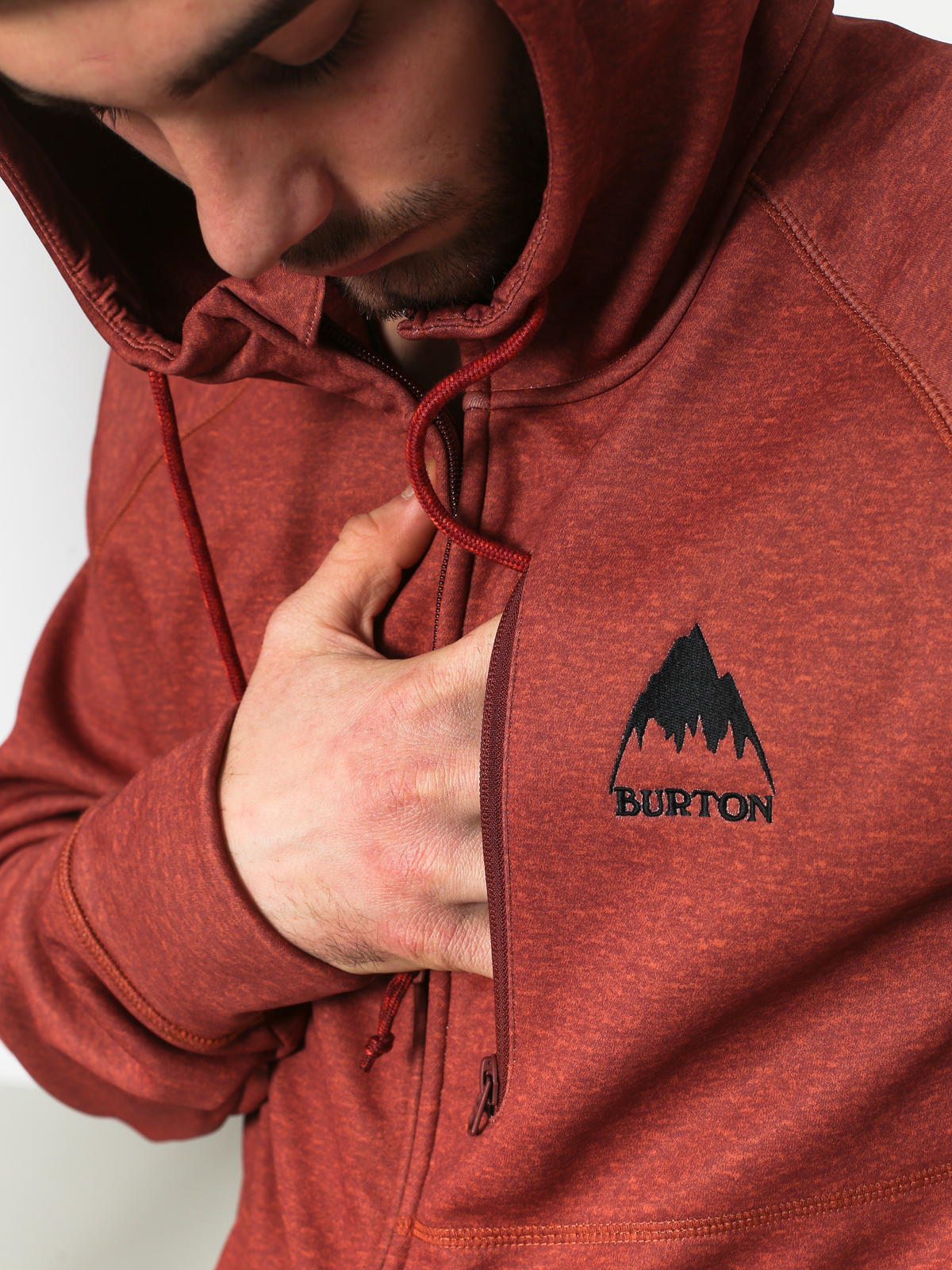 Mens Burton Crown Bndd ZHD Active sweatshirt (sparrow heather)