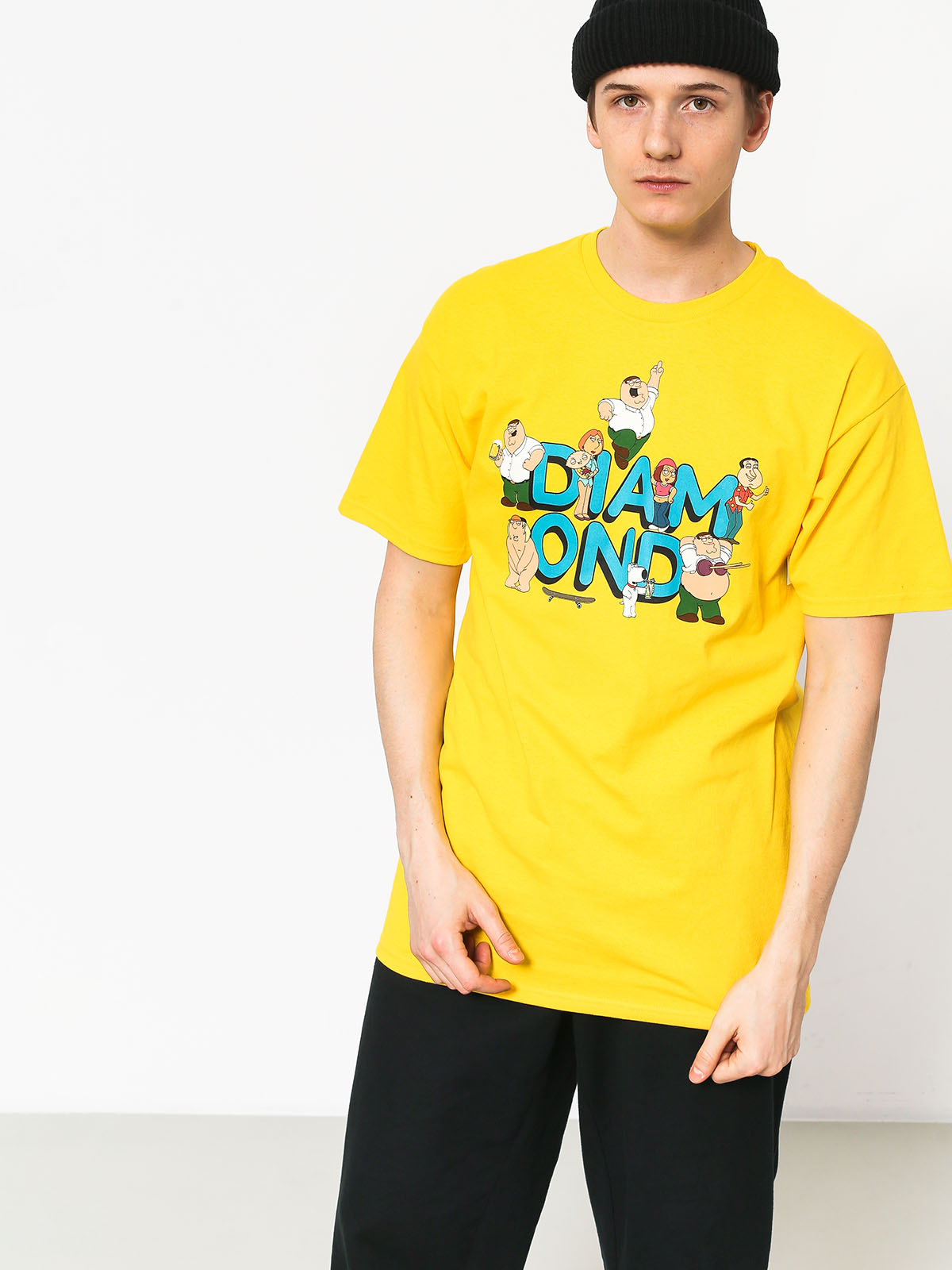 Diamond Supply Co. Diamond X Family Guy T-shirt (yellow)