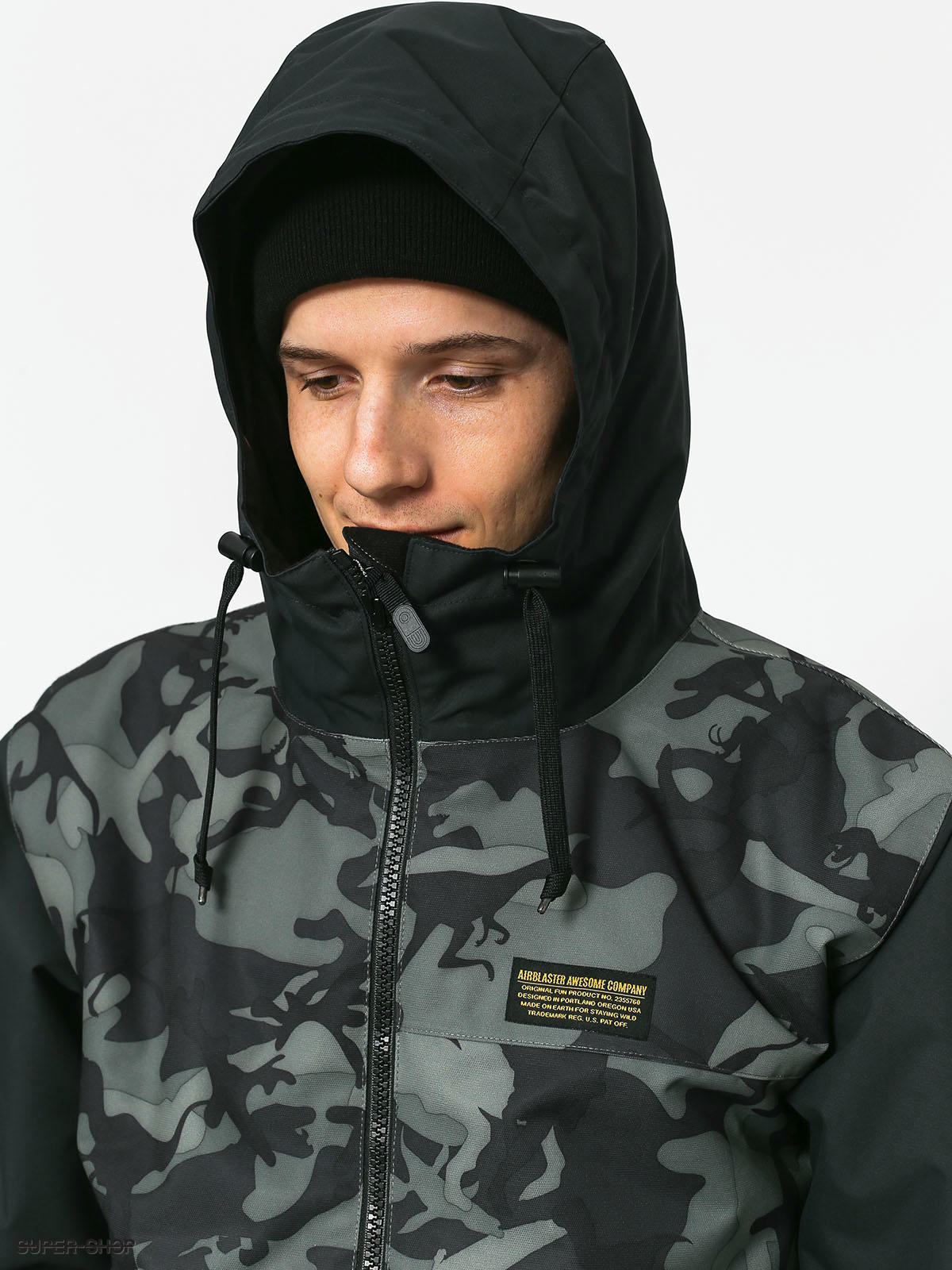 Mens Airblaster Toaster Snowboard jacket stealth dinoflage