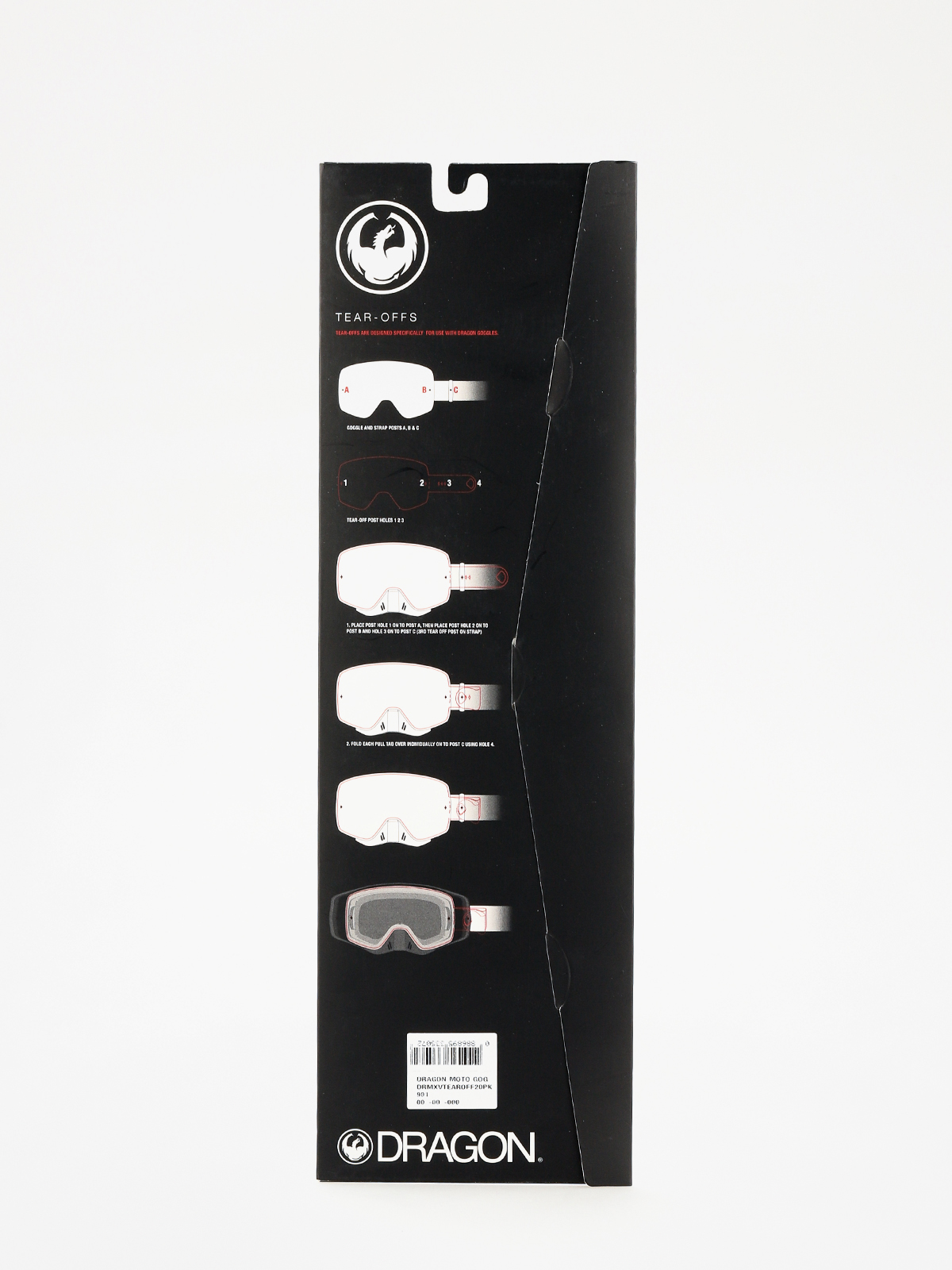 Dragon Zrywki  MXV Szybka do gogli (tear off 20 pack clear)