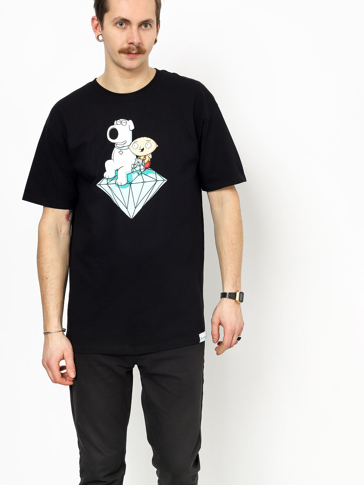 Diamond Supply Co. Stewie And Brian Brilliant T-shirt (black)
