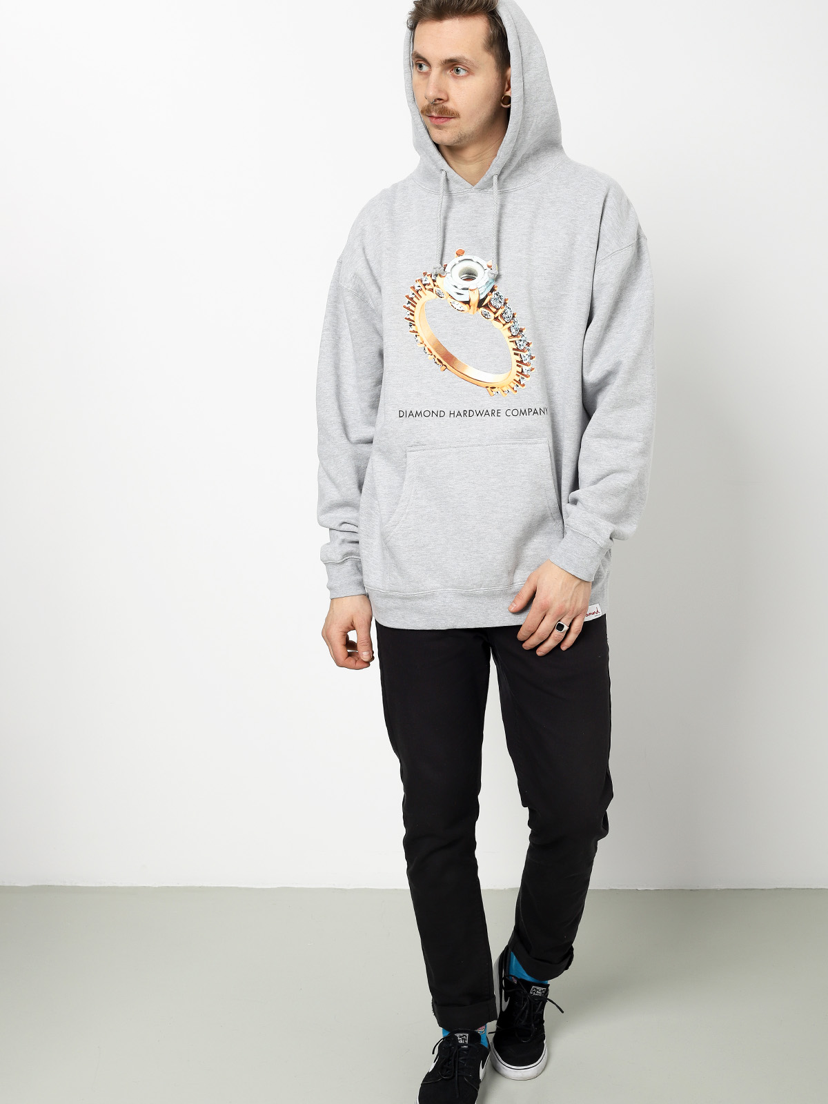 Diamond Supply Co. Hardware Ring HD Hoodie (heather grey)
