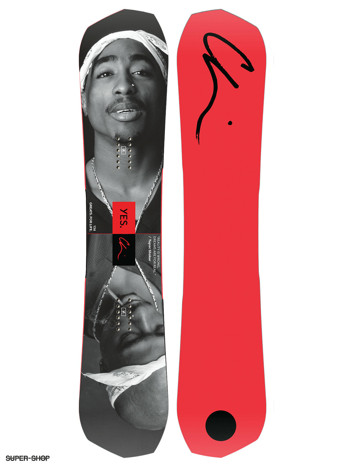 Mens Yes Snowboard Greats Chi tupac shakur red