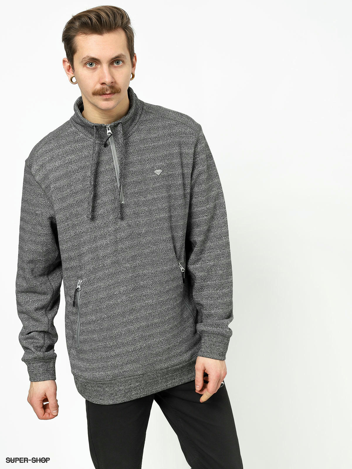 diamond supply grey hoodie