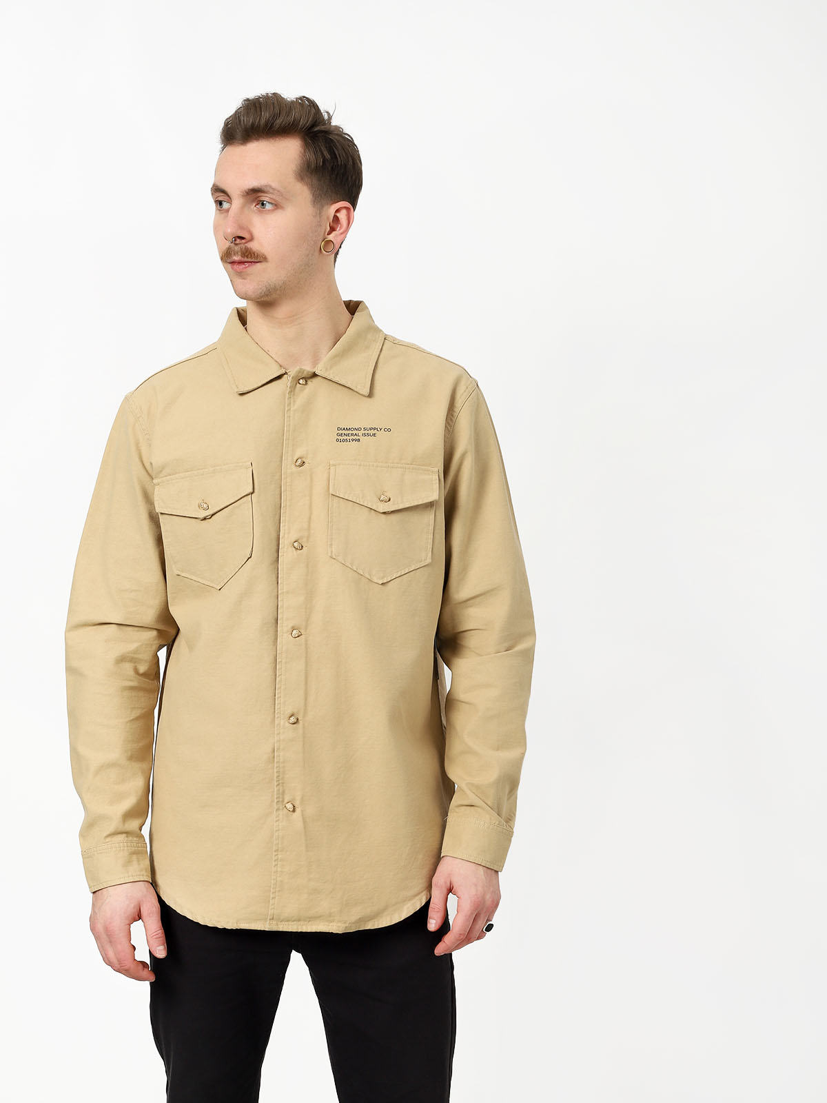 Diamond Supply Co. Military Ls Shirt (tan)