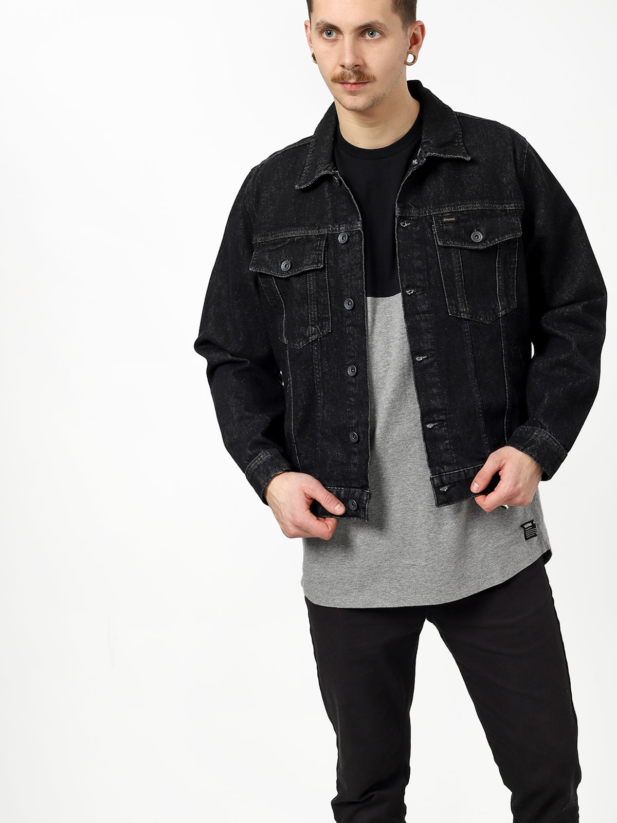 Brixton Cable Denim Jacket (black)
