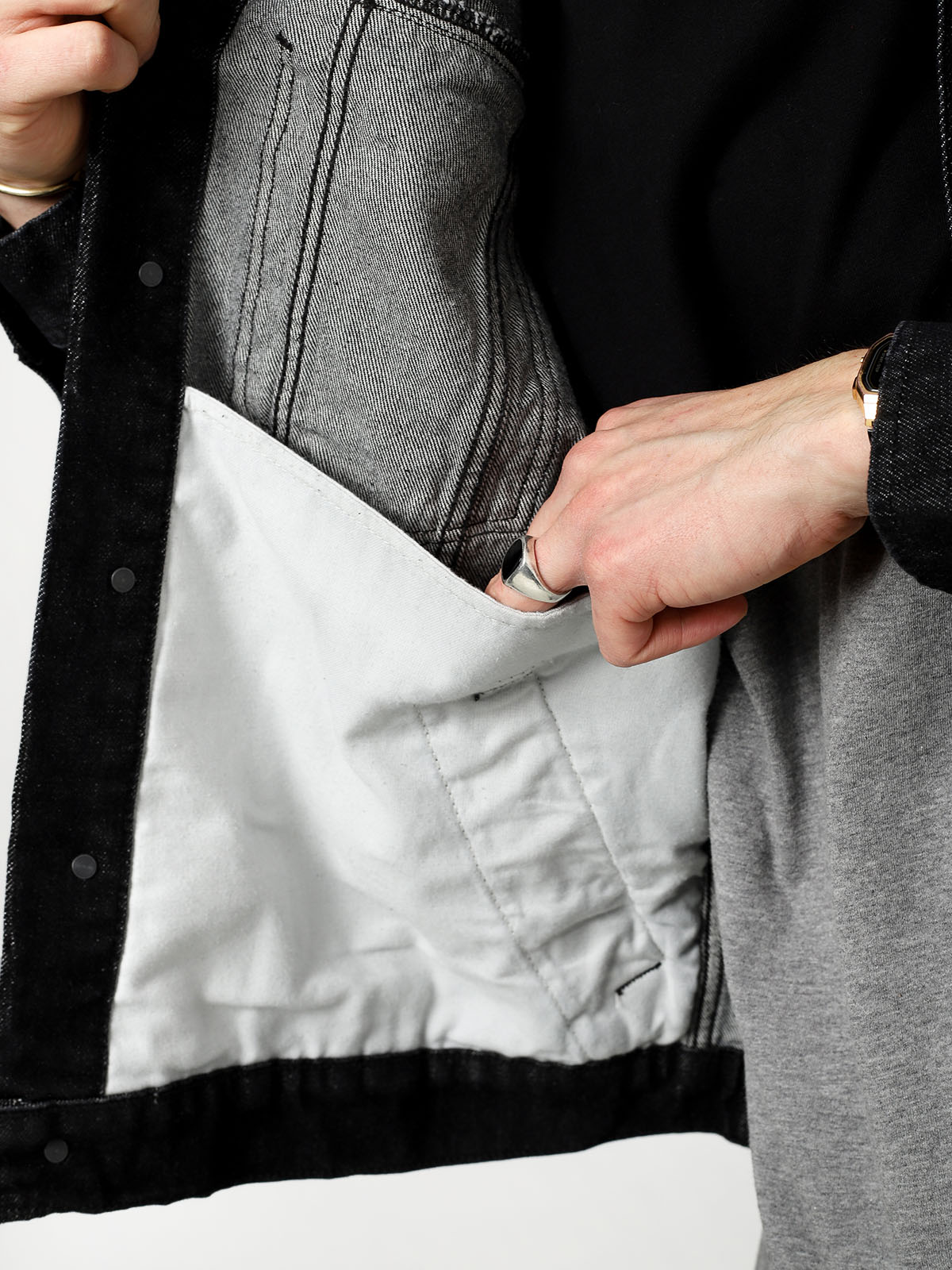 Brixton Cable Denim Jacket (black)