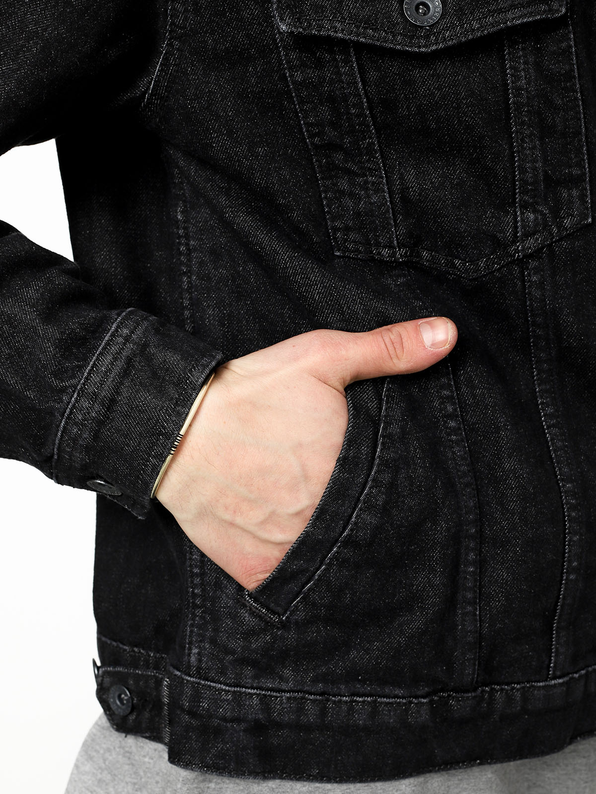 Brixton Cable Denim Jacket (black)