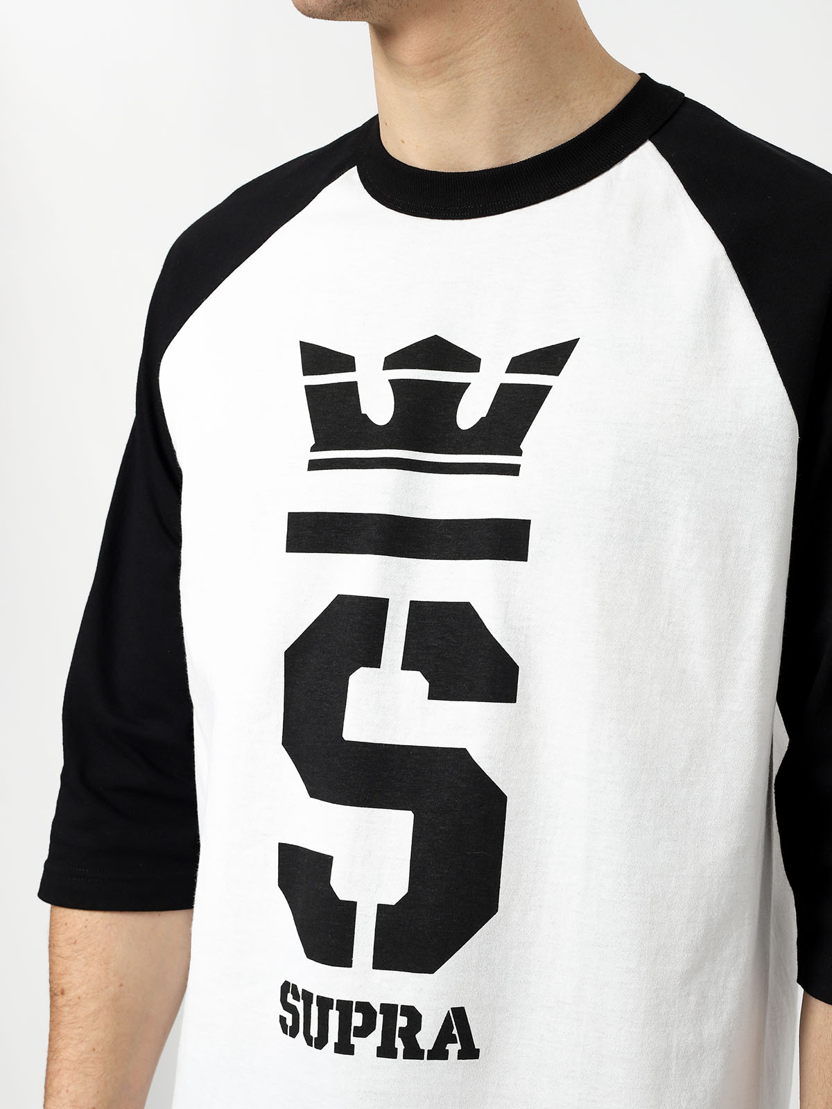 Supra Champ Raglan T-shirt (white/blk/blk)