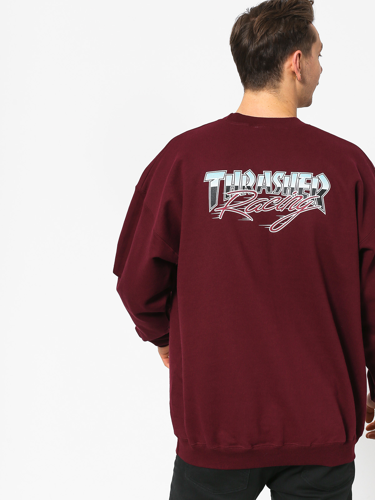Thrasher Racing Crew Sweatshirt (maroon)