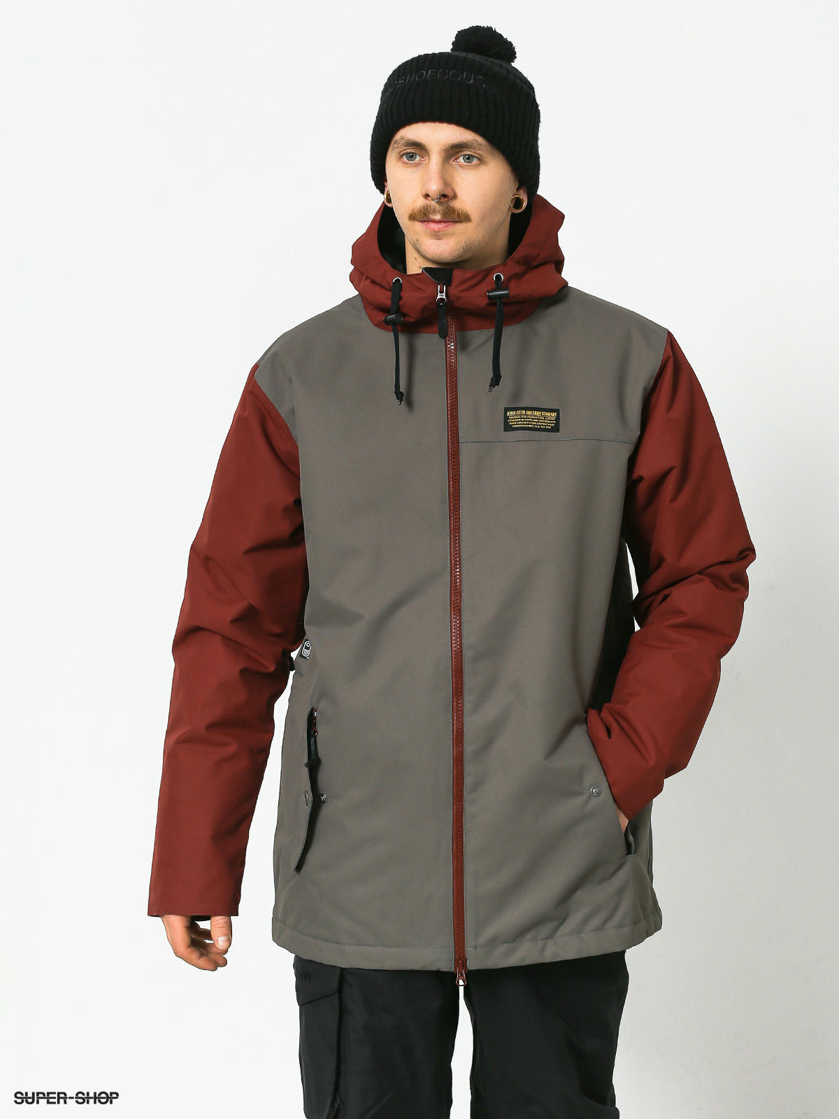 Airblaster Toaster Snowboard jacket grey oxblood