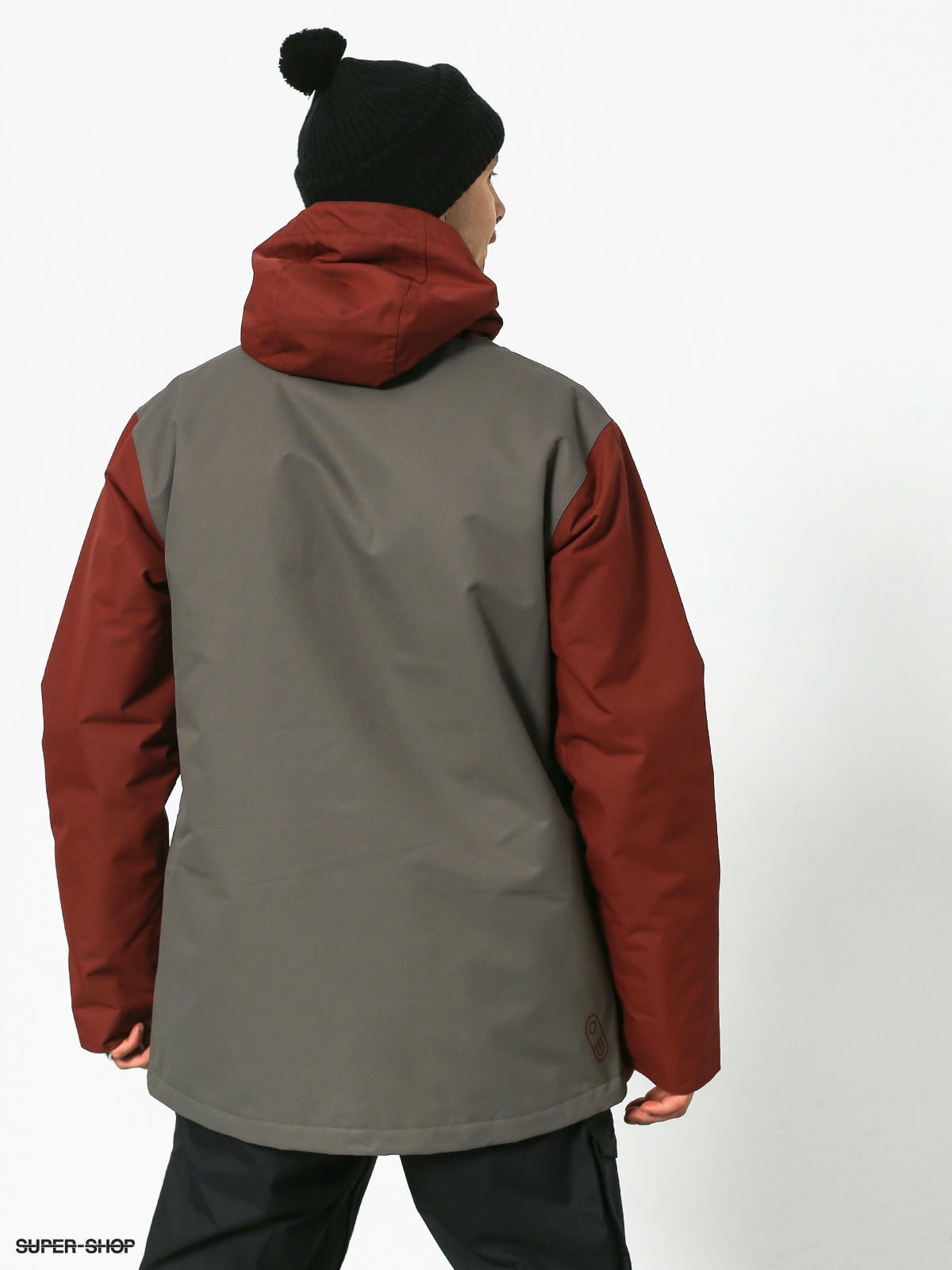 Mens Airblaster Toaster Snowboard jacket grey oxblood