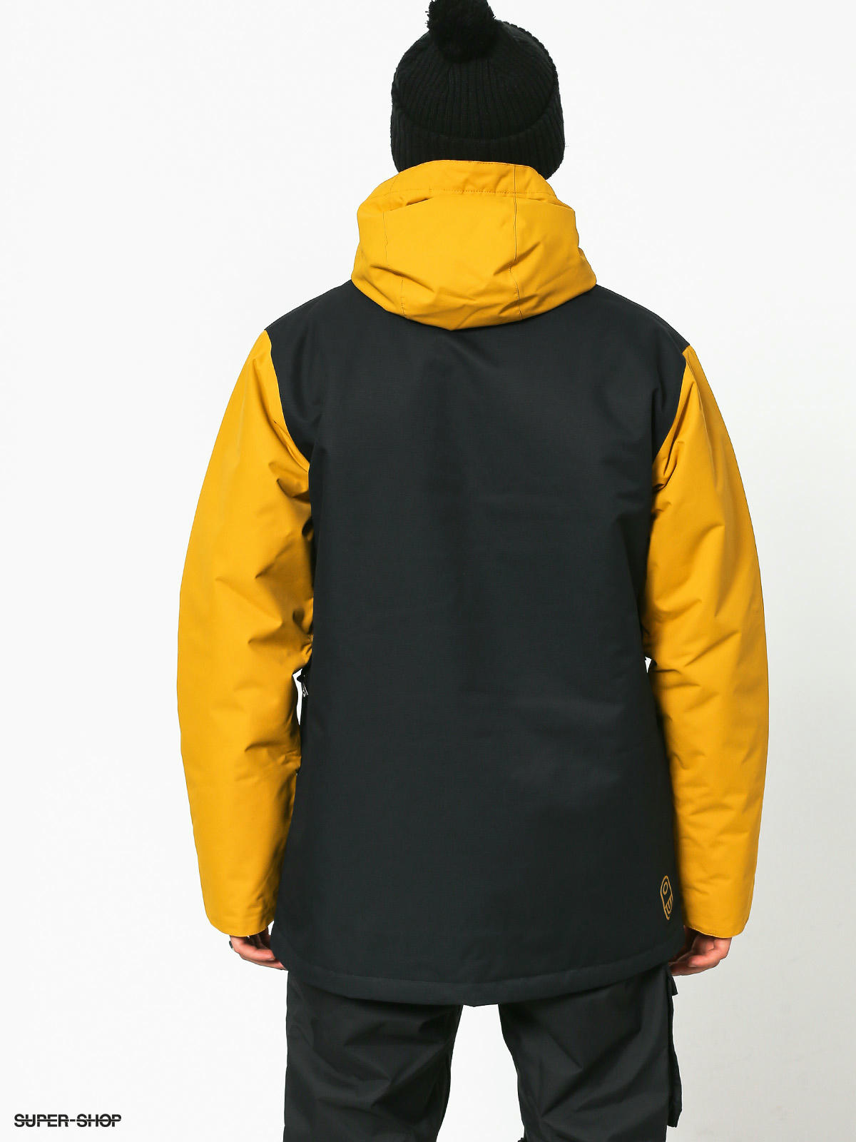 Mens Airblaster Toaster Snowboard jacket black gold