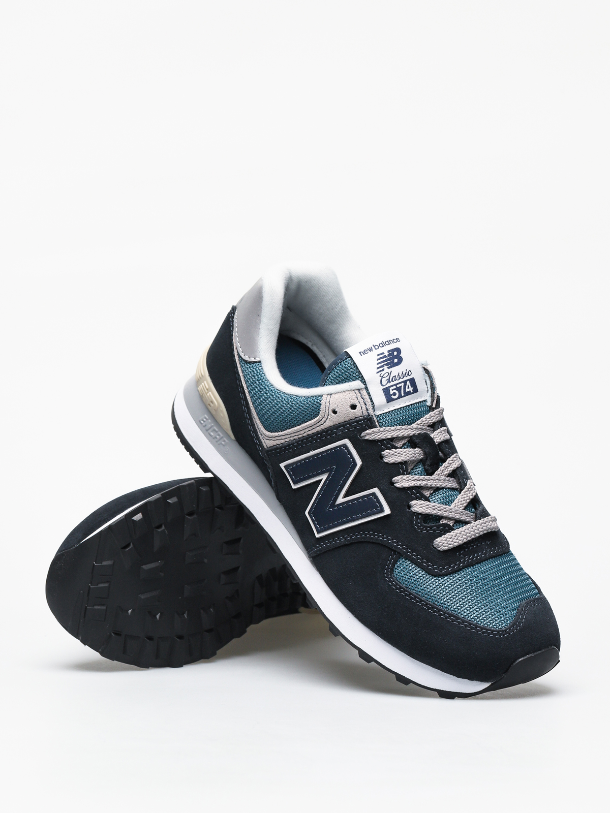 New balance 574 dark navy cheap with marred blue