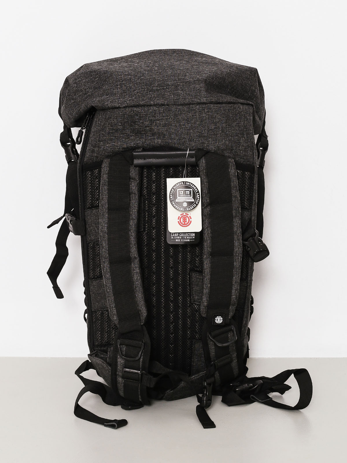 Element Backpack The Weekender grey black grid htr