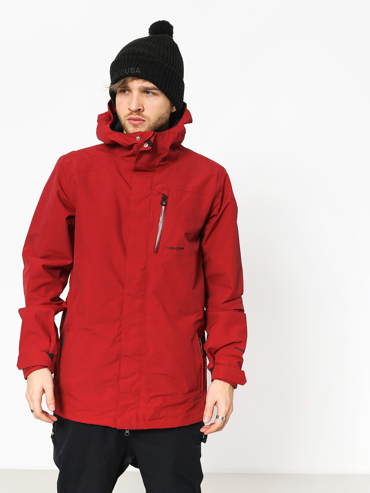 Mens Volcom L Gore Tex Snowboard jacket (red)