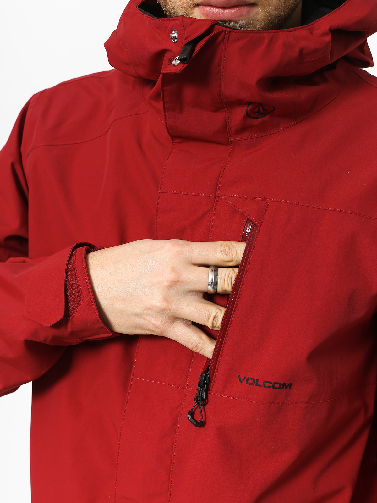 Mens Volcom L Gore Tex Snowboard jacket (red)