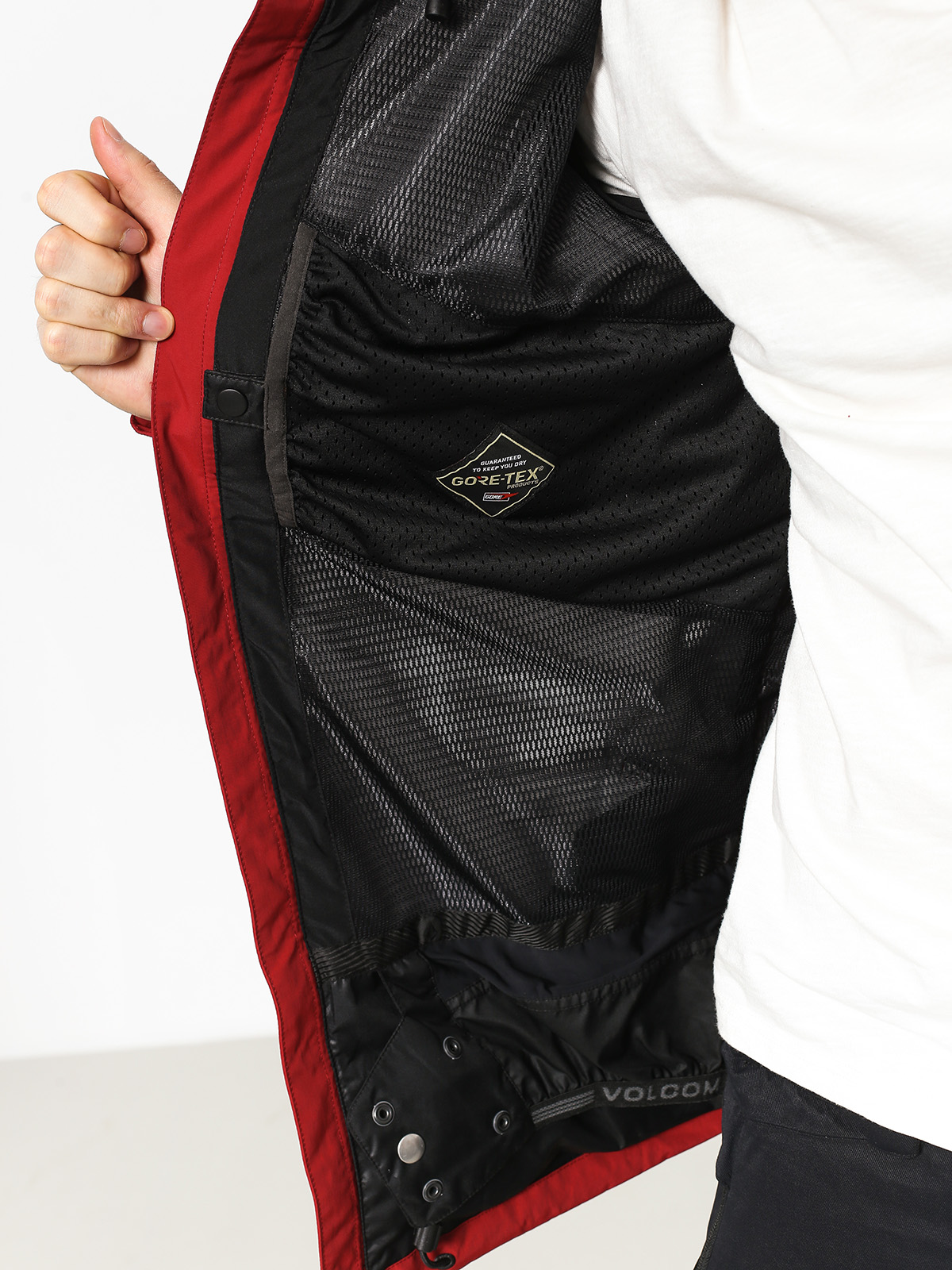 Mens Volcom L Gore Tex Snowboard jacket (red)