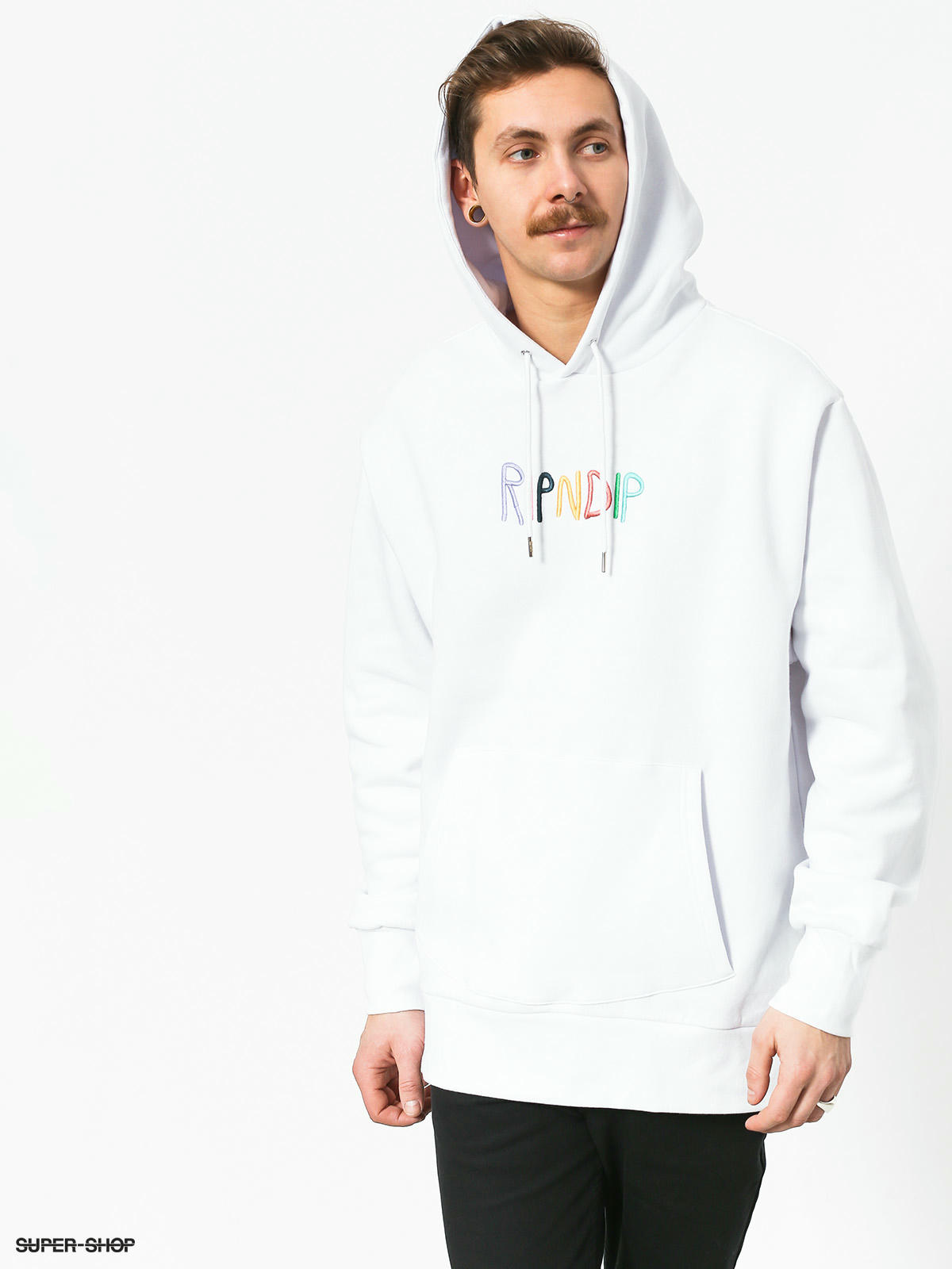 ripndip multi hoodie white