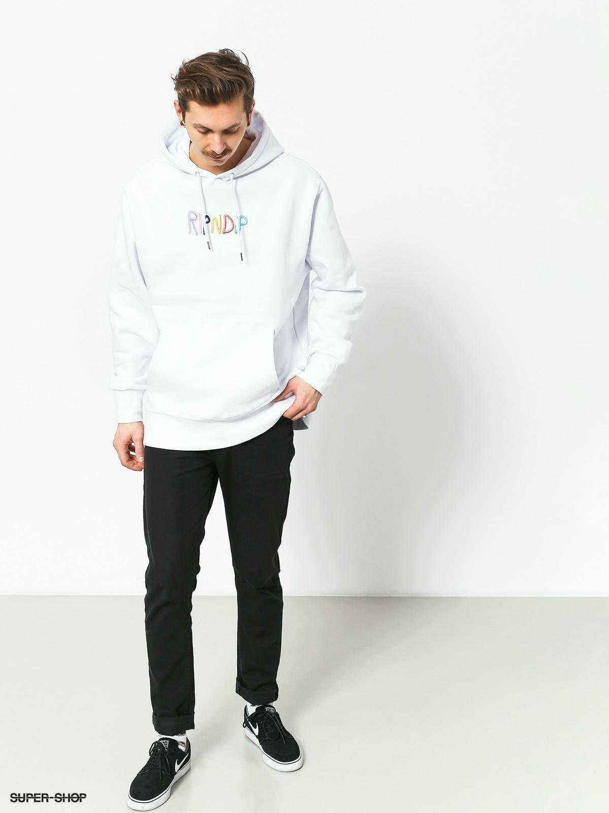 ripndip multi hoodie white