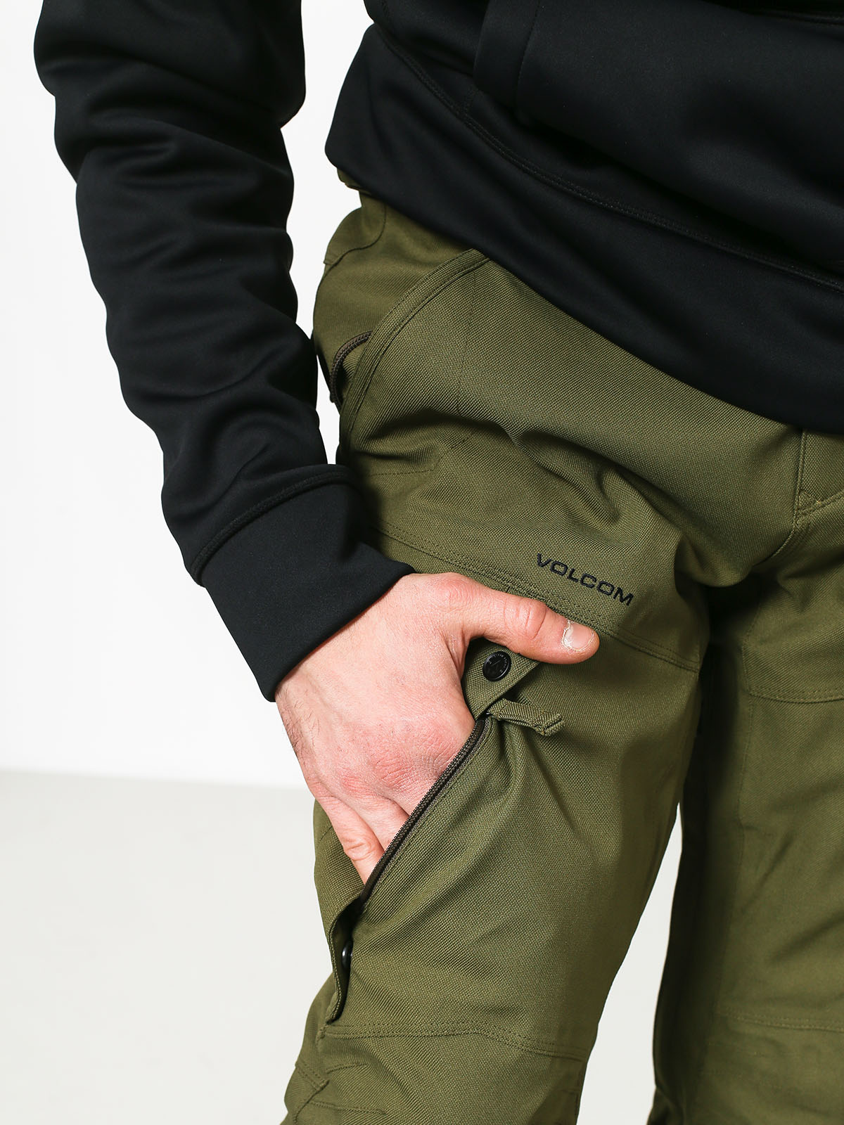 Mens Volcom Articulated Snowboard pants (mil)