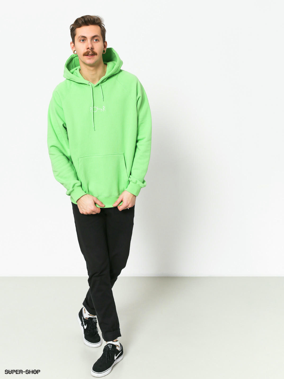 green polar hoodie