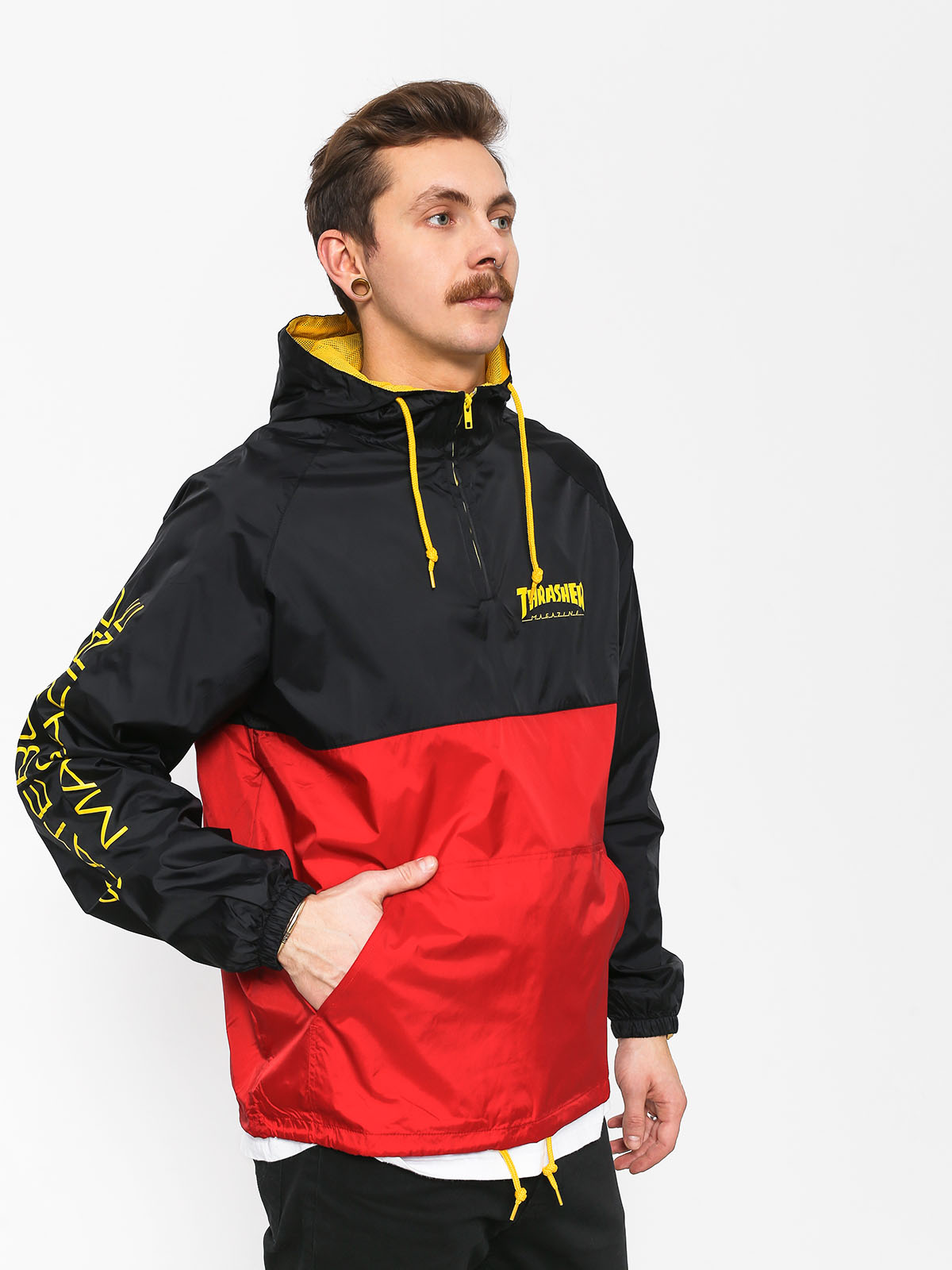 Thrasher Jacket Mag Logo Anorak (black red)