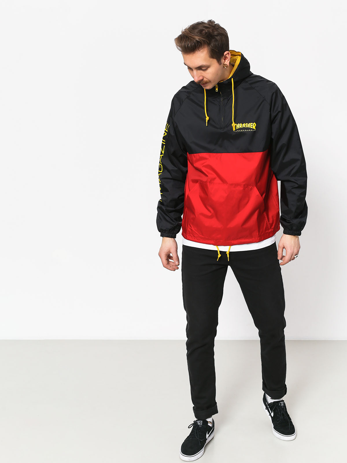 Thrasher Jacket Mag Logo Anorak (black red)