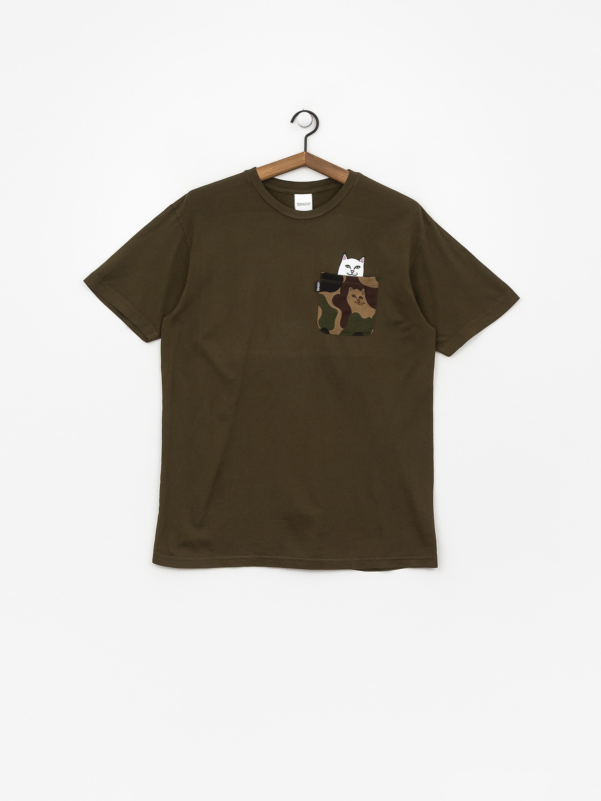 RipNDip Lord Nermal Camo Pocket T-shirt (army camo)