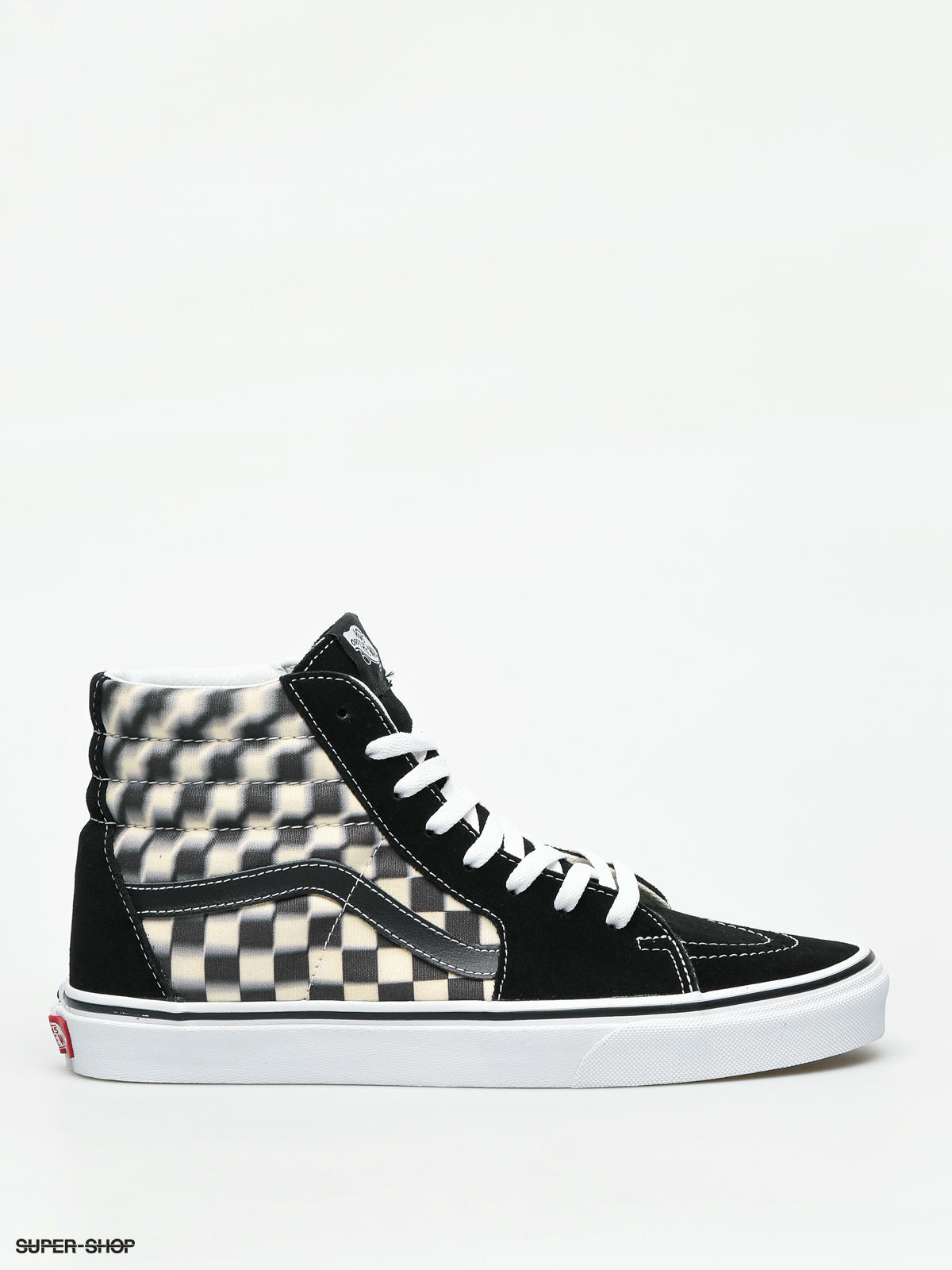 vans sk8 hi checkerboard blur