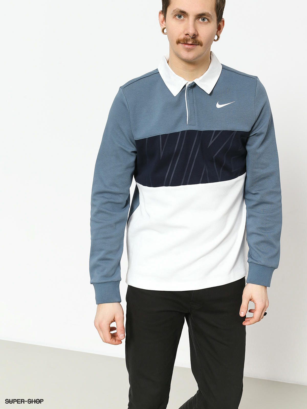 Nike SB Dry Polo t-shirt (thunderstorm/obsidian/white/white)