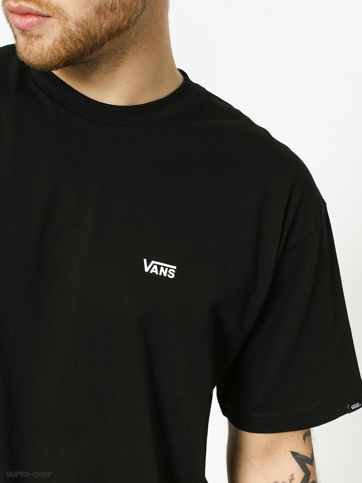 Som regel National folketælling Ledelse Vans Left Chest Logo T-shirt (black/white)