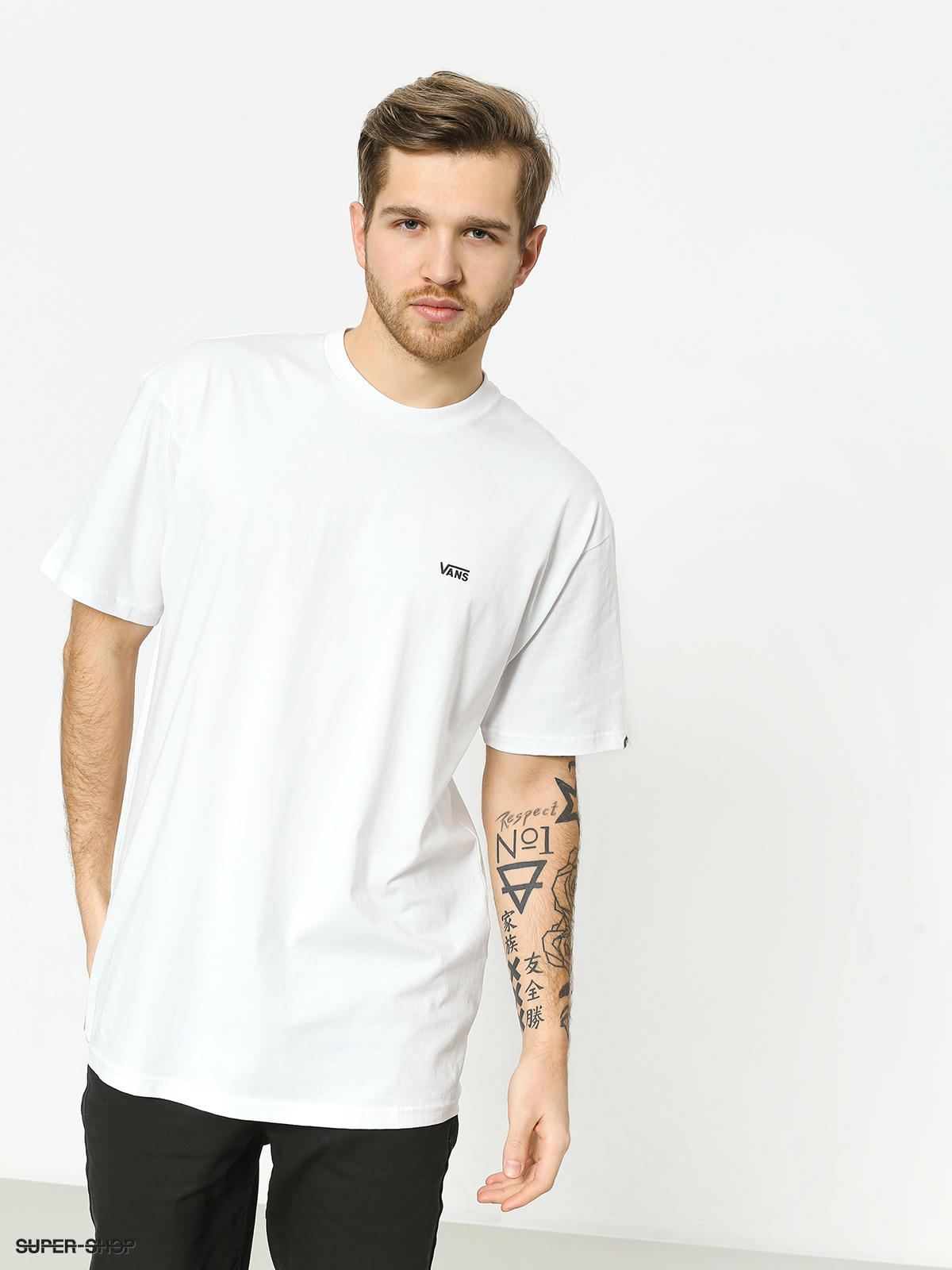 Vans Left Chest Logo T-shirt (athletic heather/black)