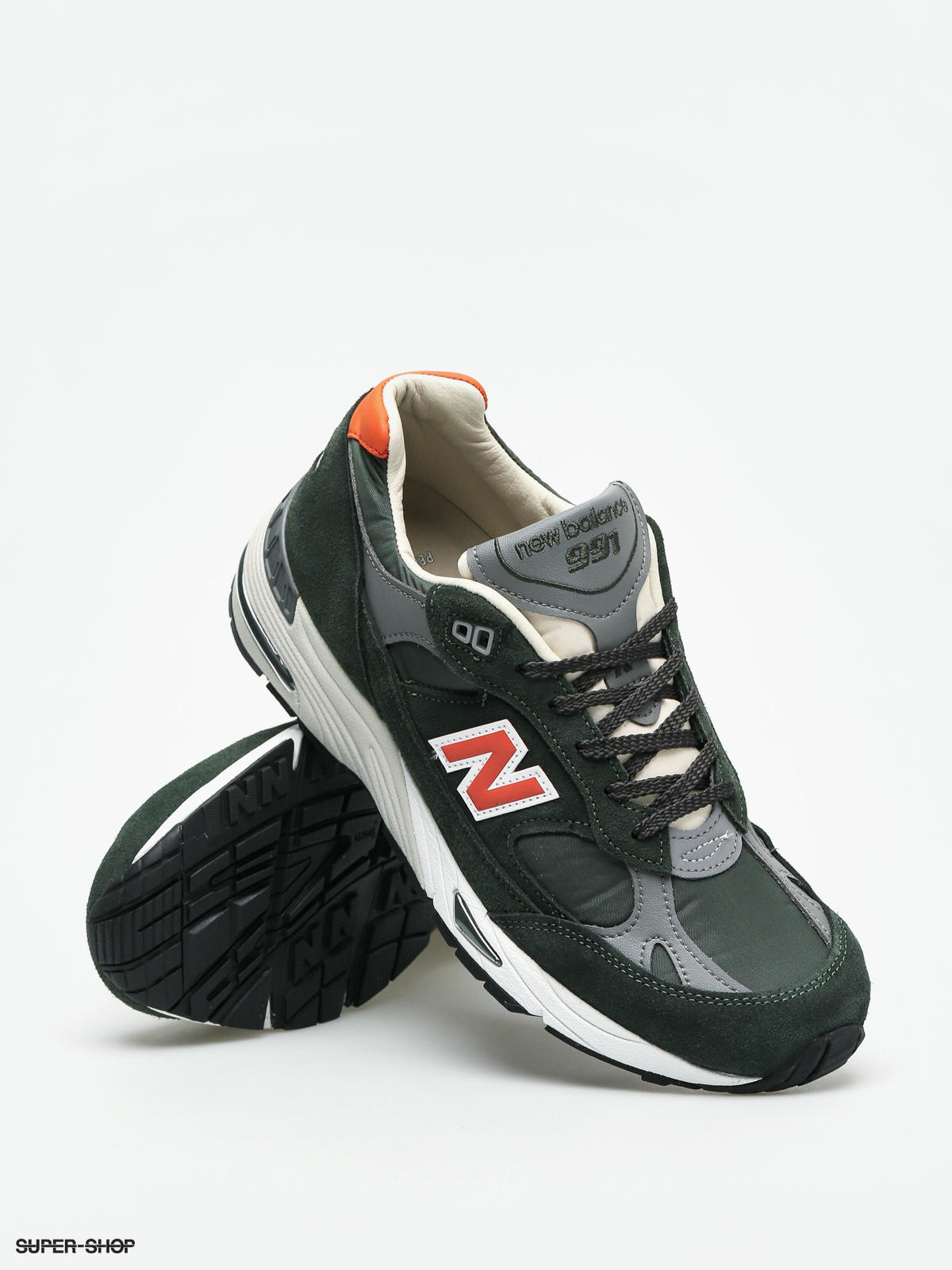 new balance 991 green orange