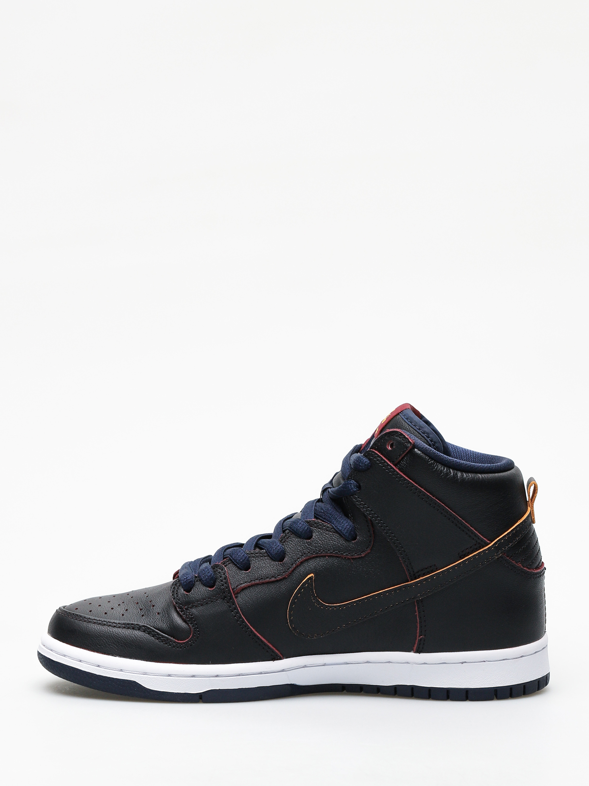 Nike SB Dunk High Pro Nba Shoes (black/black college navy team red)
