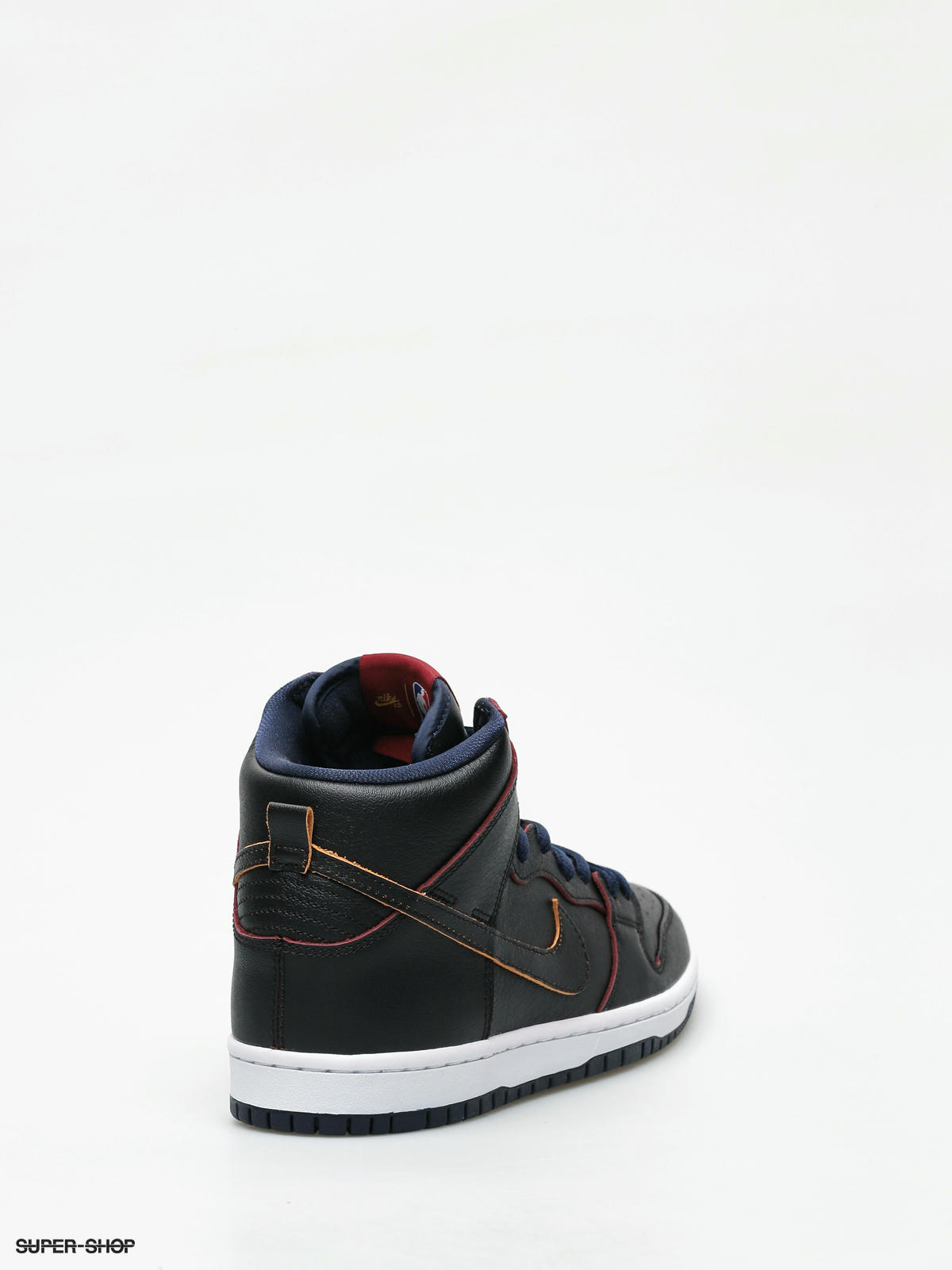 Nike SB Dunk High Pro Nba Shoes (black/black college navy team red)