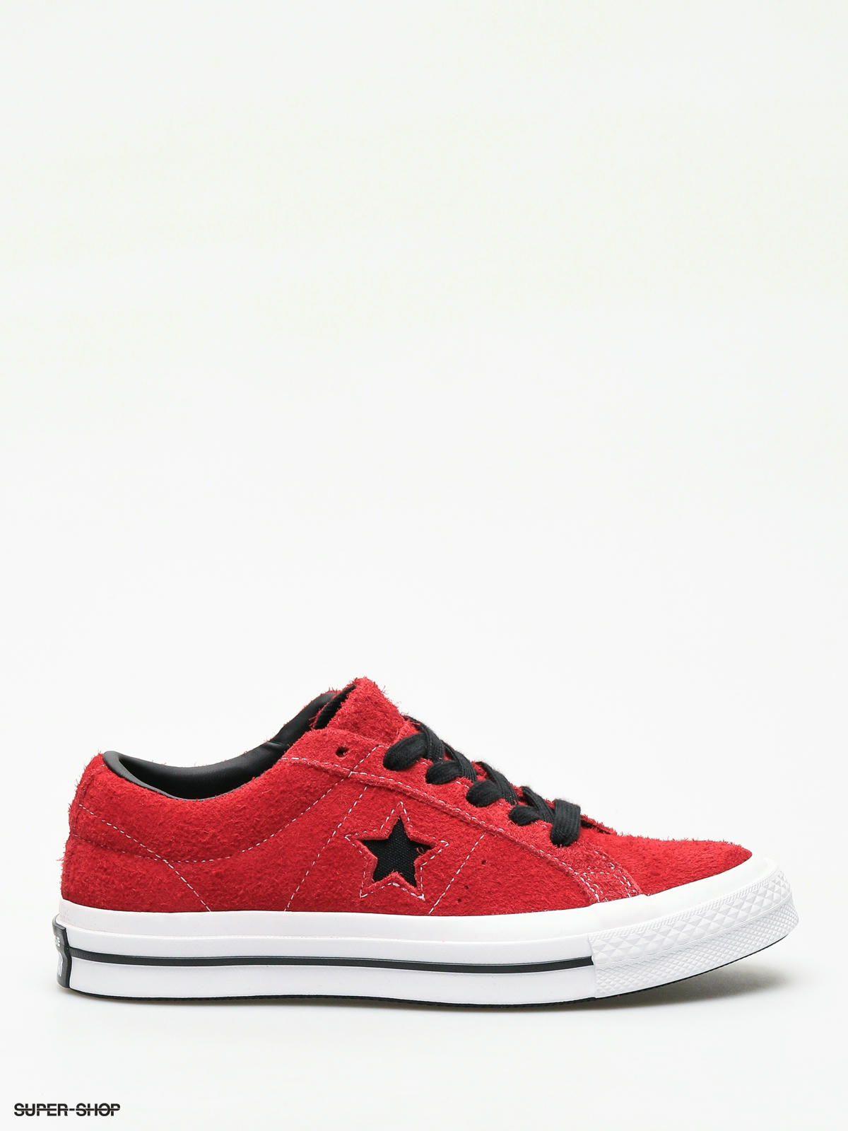 Converse One Star Ox Chucks enamel red black white